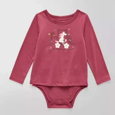 Okie Dokie Toddler Girls Adaptive Long Sleeve Bodysuit