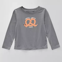 Okie Dokie Toddler Girls Adaptive Round Neck Long Sleeve Graphic T-Shirt