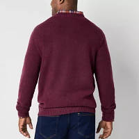 St. John's Bay Cozy Big and Tall Mens Crew Neck Long Sleeve Pullover Sweater