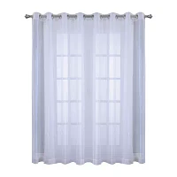 Cote D'Azure Grommet Top Sheer Single Curtain Panels