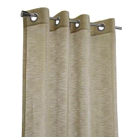 Boucle Sheer Grommet Top Single Curtain Panel