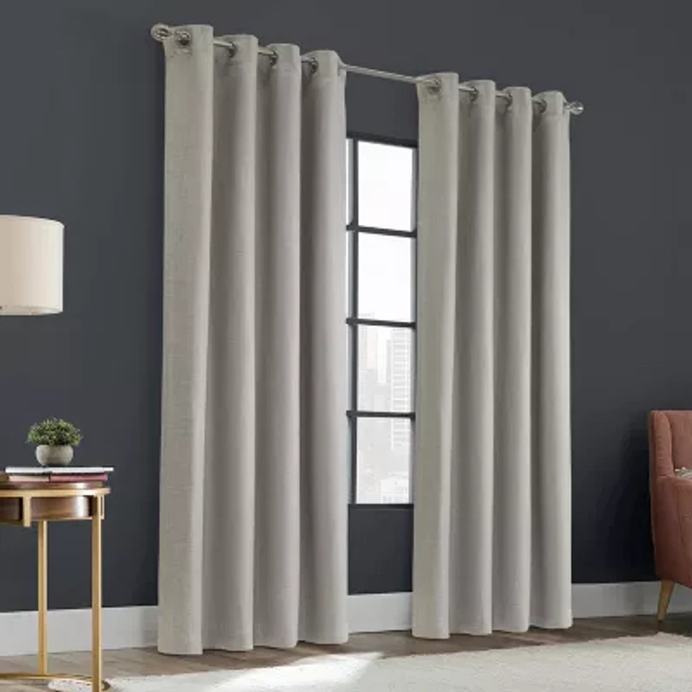 Zoey Energy Saving Blackout Grommet Top Single Curtain Panel