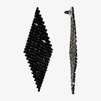 Bijoux Bar Black Mesh Drop Earrings