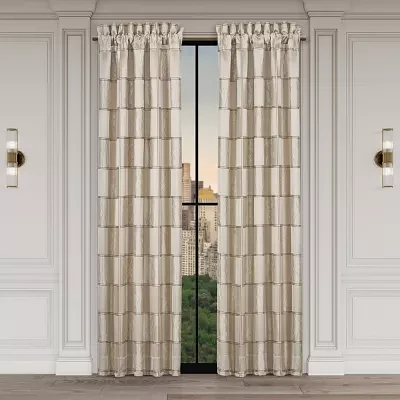 Queen Street Benton Flax Rod Pocket Blackout Set of 2 Curtain Panels