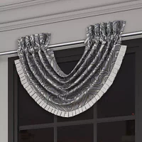 Queen Street Bylthe Pewter Rod Pocket Waterfall Valance