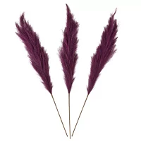 North Pole Trading Co. Dark Purple Feather 3-pc. Christmas Picks