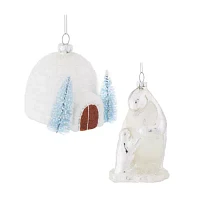 North Pole Trading Co. Penguin And Igloo Set 2-pc. Christmas Ornament