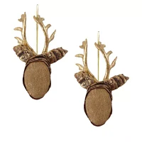 North Pole Trading Co. Reindeer Head Set 2-pc. Christmas Ornament