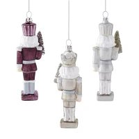 North Pole Trading Co. Nutcrackers With Trees Set 3-pc. Christmas Ornament