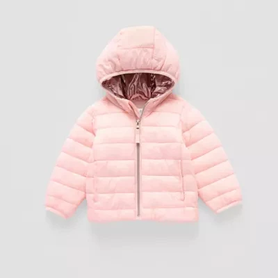 Okie Dokie Baby & Toddler Girls Hooded Midweight Puffer Jacket