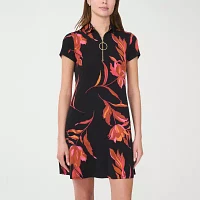 MSK Womens Short Sleeve Floral Shift Dress