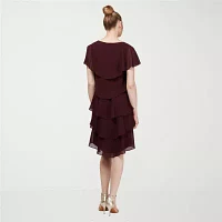 S. L. Fashions Womens Short Sleeve Shift Dress