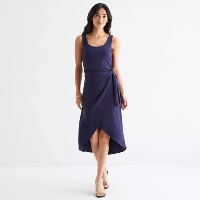 Isabel & Nina Womens Sleeveless Midi Sheath Dress
