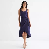 Isabel & Nina Womens Sleeveless Midi Sheath Dress