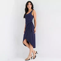 Isabel & Nina Womens Sleeveless Midi Sheath Dress