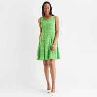 Perceptions Womens Floral Jacket Dress Petite