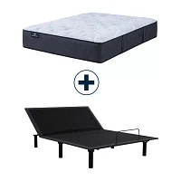 Serta Perfect Sleeper Blue Lagoon Nights 13.5" Plush Tight Top - Mattress + Adjustable Base