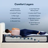 Serta Perfect Sleeper Blue Lagoon Nights 13.5" Plush Tight Top - Mattress + Adjustable Base