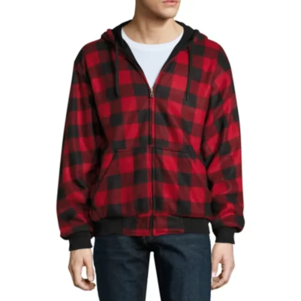 Reversible Buffalo Plaid Fleece Hoodie