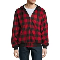 Reversible Buffalo Plaid Fleece Hoodie