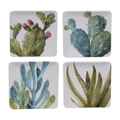 Certified International Cactus Verde 4-pc. Earthenware Salad Plate