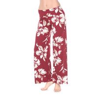 White Mark Womens Mid Rise Wide Leg Palazzo Pant