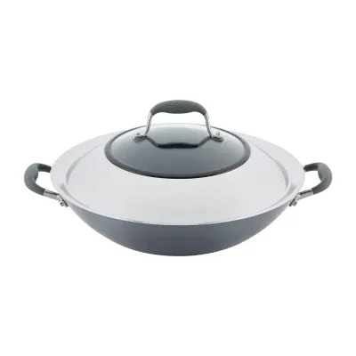 Anolon Advanced Home Hard Anodized 14" Wok with Lid and Side Handles