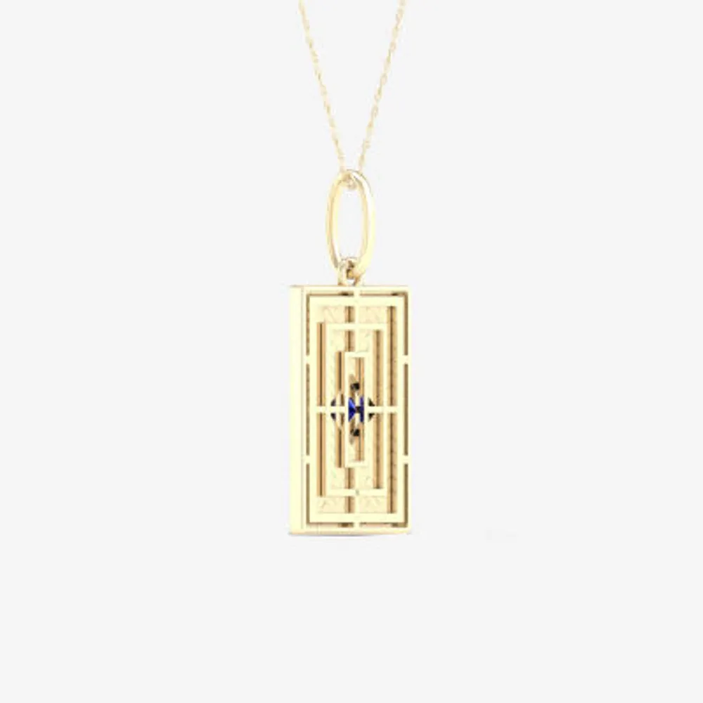 Mens 2 3/4 CT. T.W. White Crystal Gold Ion Plated Stainless Steel Cross Pendant  Necklace - JCPenney