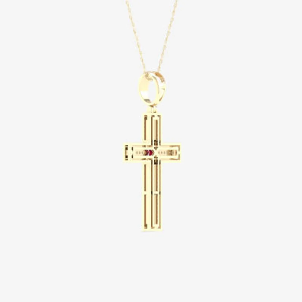 FINE JEWELRY Steeltime Mens Stainless Steel Cross Pendant Necklace |  CoolSprings Galleria