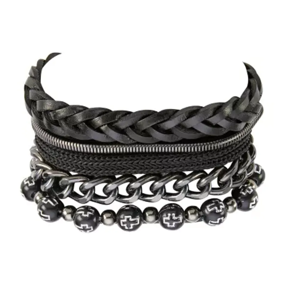 RIKI – Men's Murano Glass Black Necklace and Bracelet -  www.LaBellaDentro.com