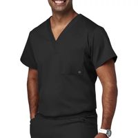 Meta 15202 Mens V Neck Stretch Fabric Short Sleeve Scrub Top