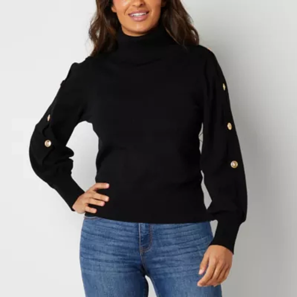 Bold Elements Womens Turtleneck Long Sleeve Pullover Sweater