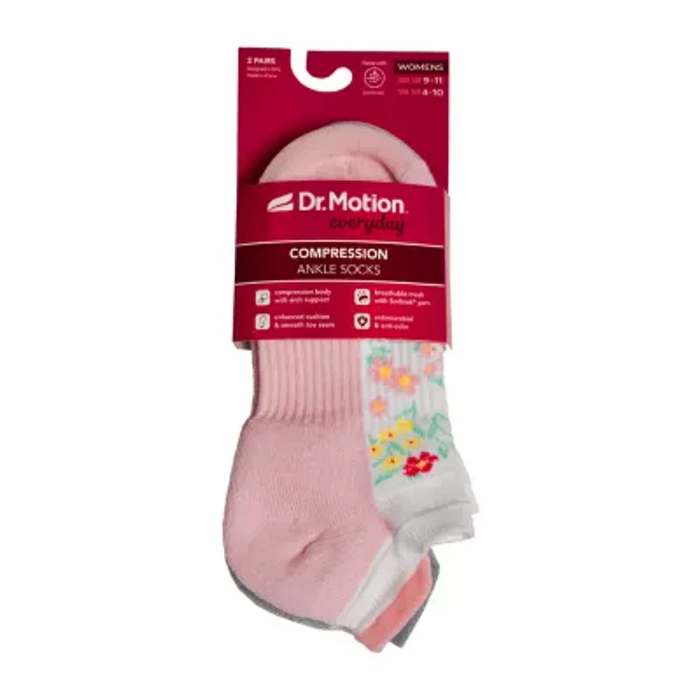 Dr.Motion Compression 2 Pair Low Cut Socks Womens