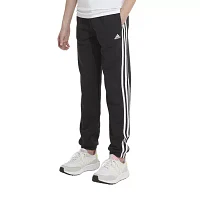 adidas Big Girls Drawstring Waist Mid Rise Cuffed Fleece Jogger Pant