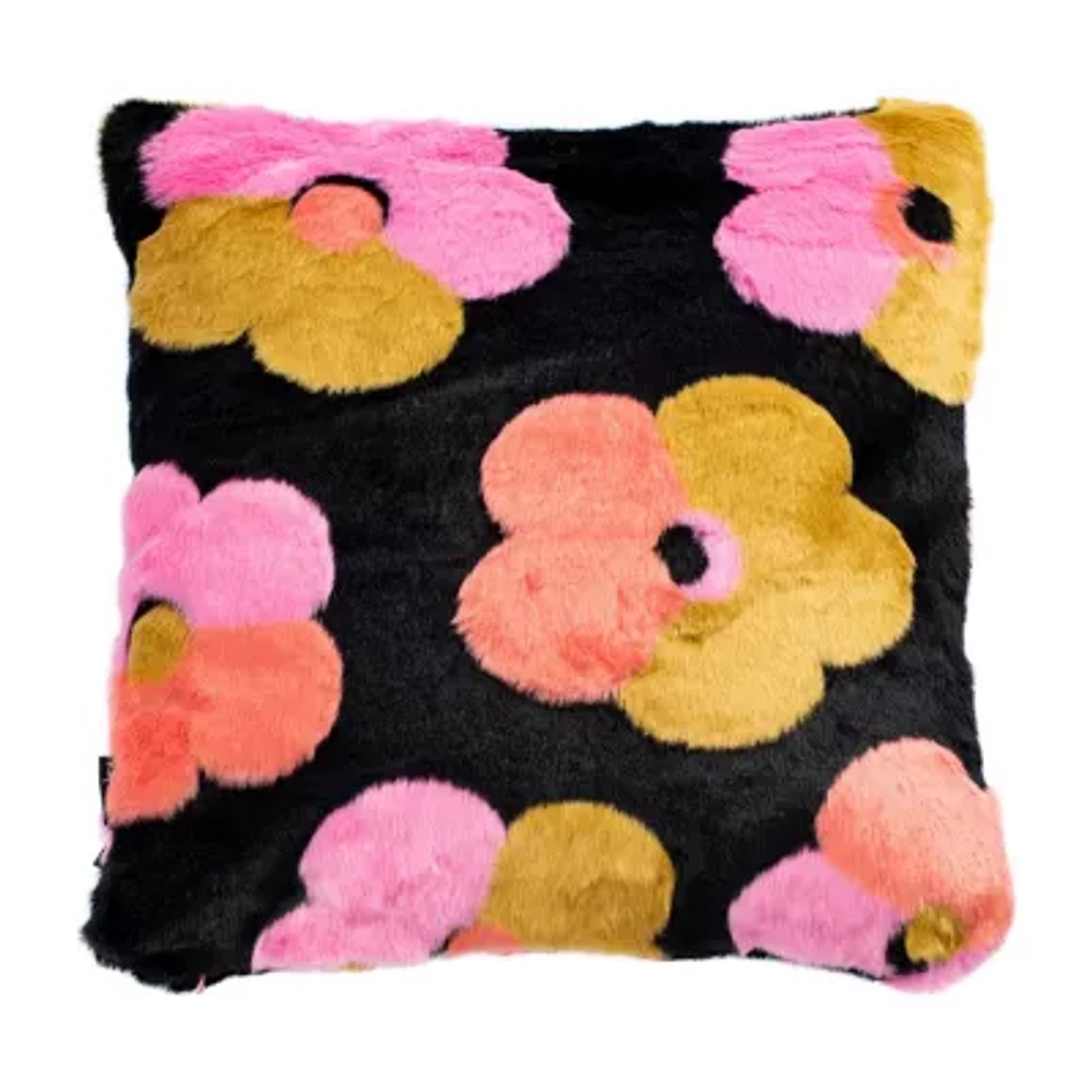 Safavieh Flower Child Fur Square Throw Pillow