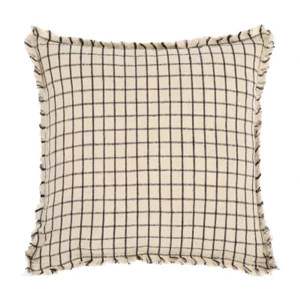 Safavieh Raie Linen Square Throw Pillow