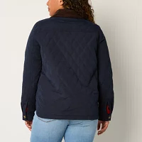 St. John's Bay Water Resistant Heavyweight Womens Quilted Jacket