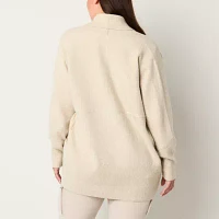 Stylus Womens Long Sleeve Open Front Cardigan