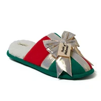 Dearfoams Holiday Novelty Scuff Unisex Adult Slip-On Slippers