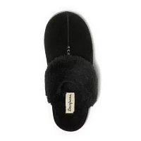 Dearfoams Helena Genuine Suede With Prayer Womens Slip-On Slippers