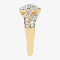 Love Lives Forever (G / Vs2-Si1) Womens 1 1/2 CT. T.W. Lab Grown White Diamond 10K Gold Side Stone 3-Stone Engagement Ring