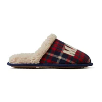 Dearfoams Mama Bear Plaid Scuff Womens Slip-On Slippers