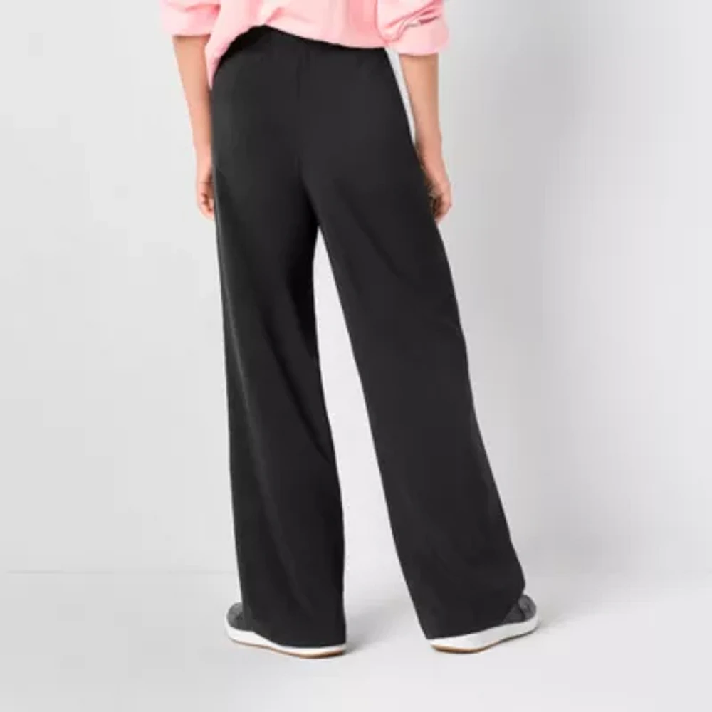 Xersion Little & Big Girls Woven Mid Rise Straight Pull-On Pants