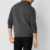 St. John's Bay Cozy Mens Long Sleeve Quarter-Zip Pullover