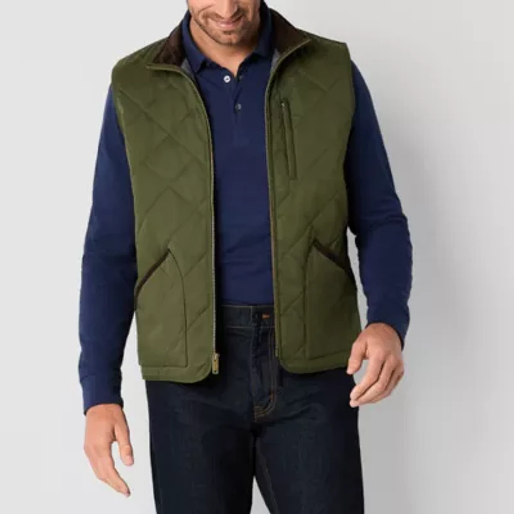 St. John's Bay Quilted Riding Mens Puffer Vest