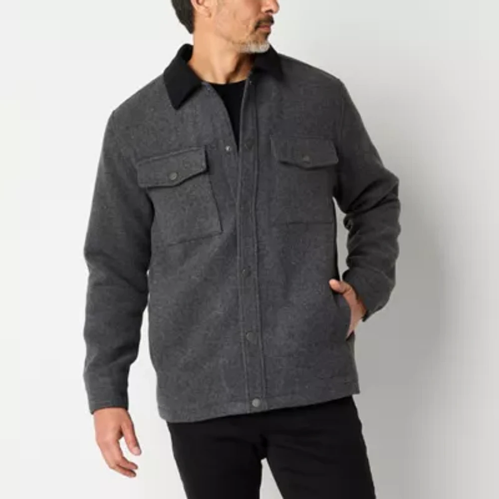 St. John's Bay Mens Lined Heavyweight Shirt Jacket