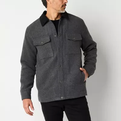 St. John's Bay Mens Lined Heavyweight Shirt Jacket