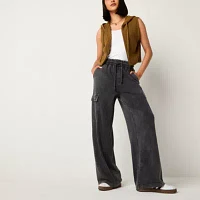 Arizona Womens Wide Leg Drawstring Pants - Juniors