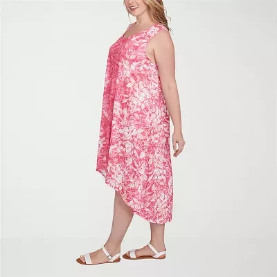 Larky Lark Womens Midi A-Line Dress Plus