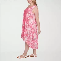 Larky Lark Womens Midi A-Line Dress Plus